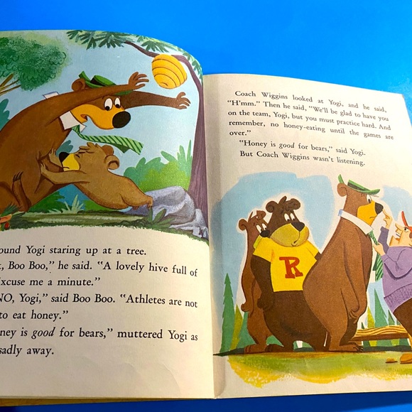 YOGI BEAR VTG 1960 A LITTLE GOLDEN BOOK YOGI BEAR OUR HERO HARDCOVER - Picture 5 of 14